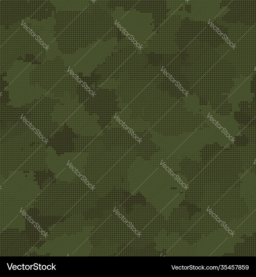 Pixel Camo Green Pattern Royalty Free Vector Image