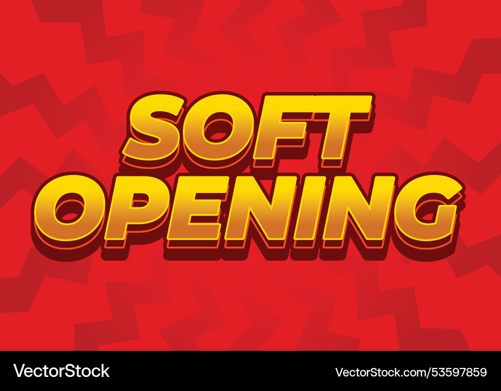 Soft opening text effect for digital ads with 3d Soft opening text effect for digital ads with 3d Vector Image