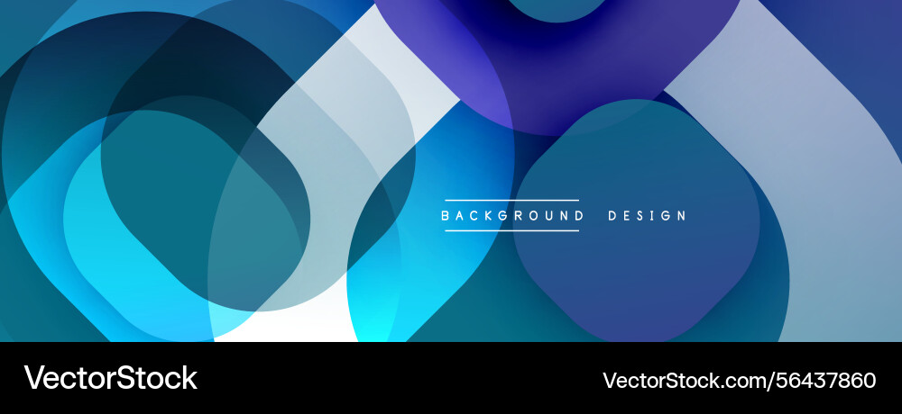 Abstract circles overlap creating dynamic blue Abstract circles overlap creating dynamic blue vector image