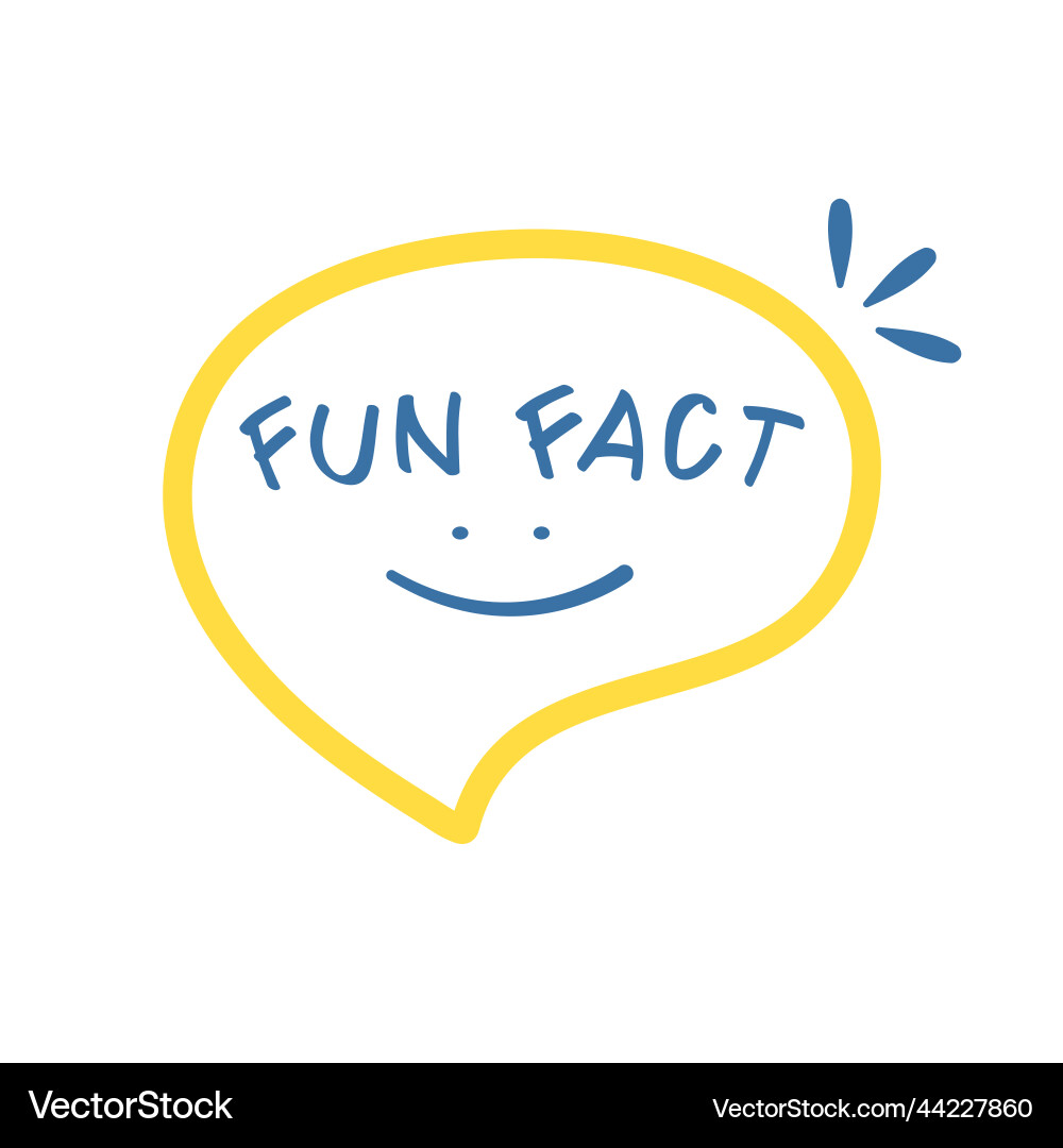Bubble with fun fact text linear Bubble with fun fact text linear Vector Image