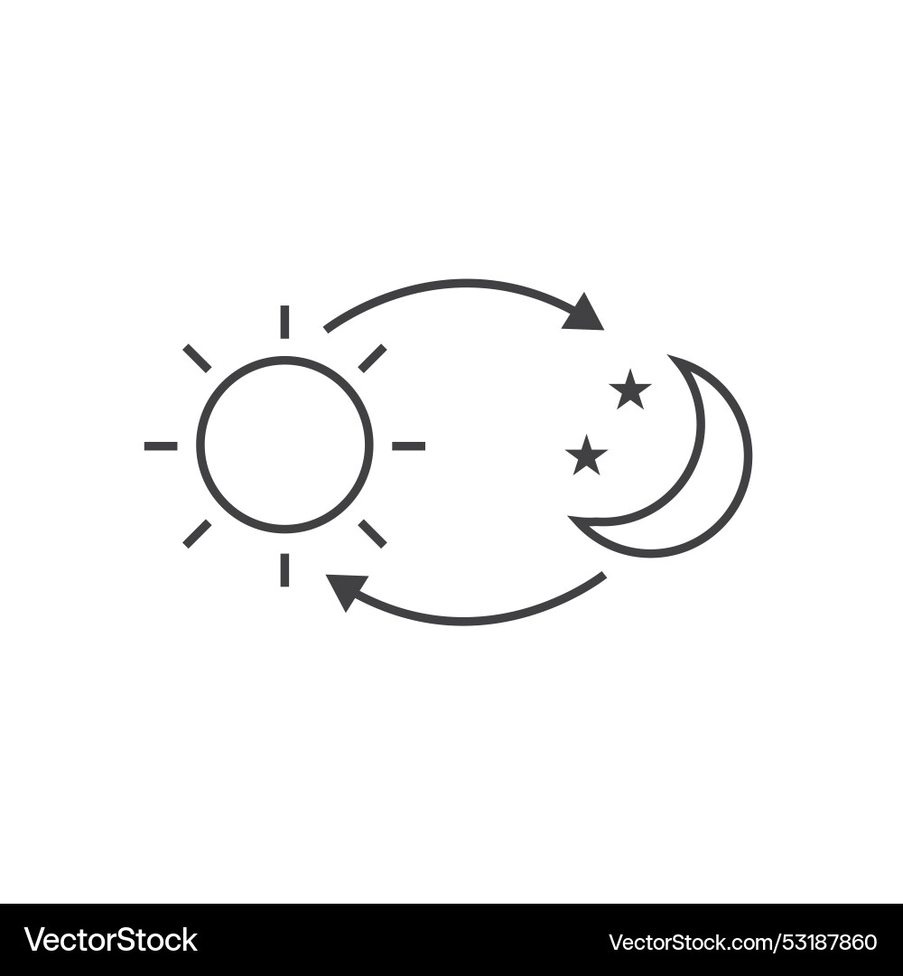 Change of day and night icon element design Vector Image