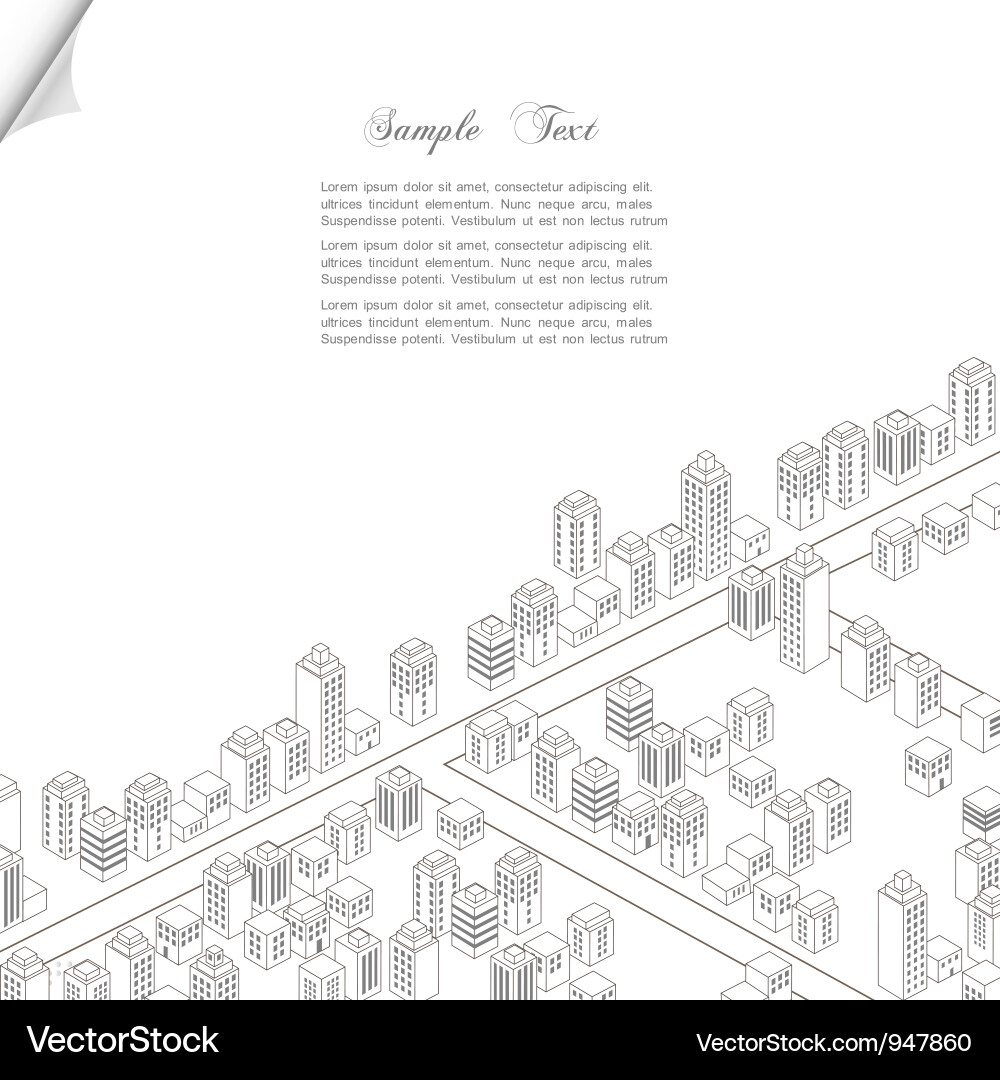 Modern City Architecture Background Vector Image