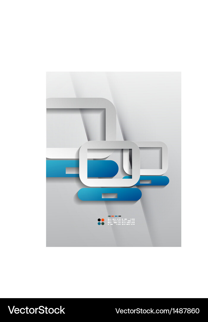 Paper computer network Vector Image