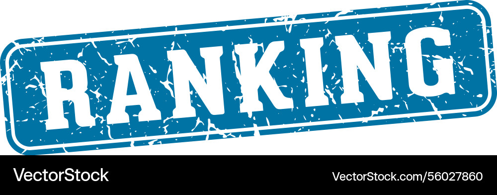 Ranking rectangular sign stamp Royalty Free Vector Image
