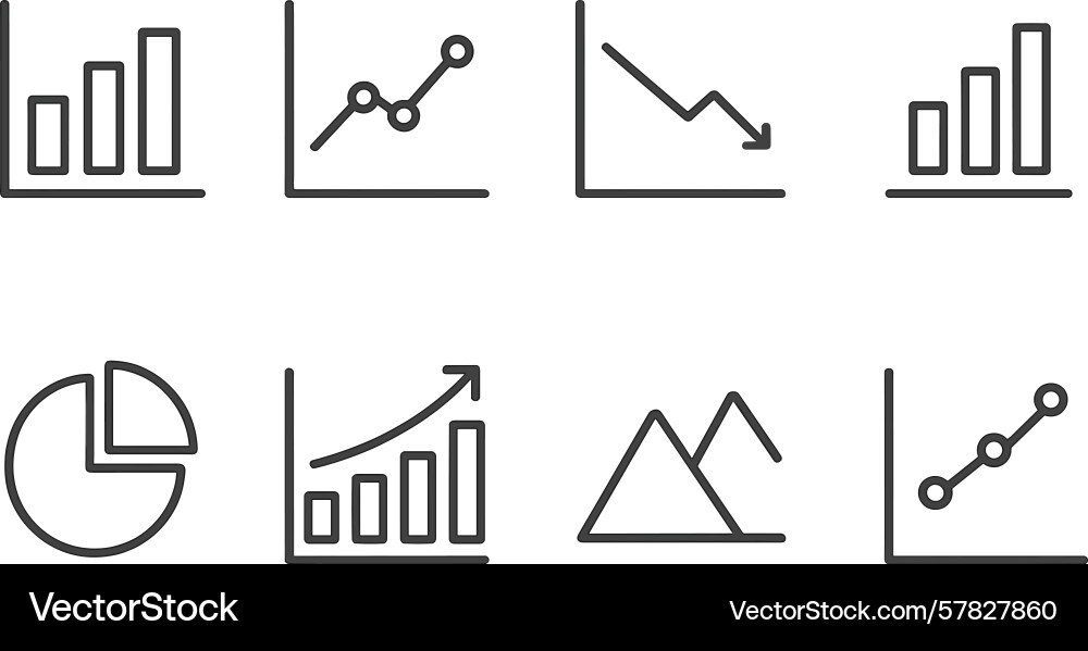 Set of web icons depicting various data Set of web icons depicting various data vector image