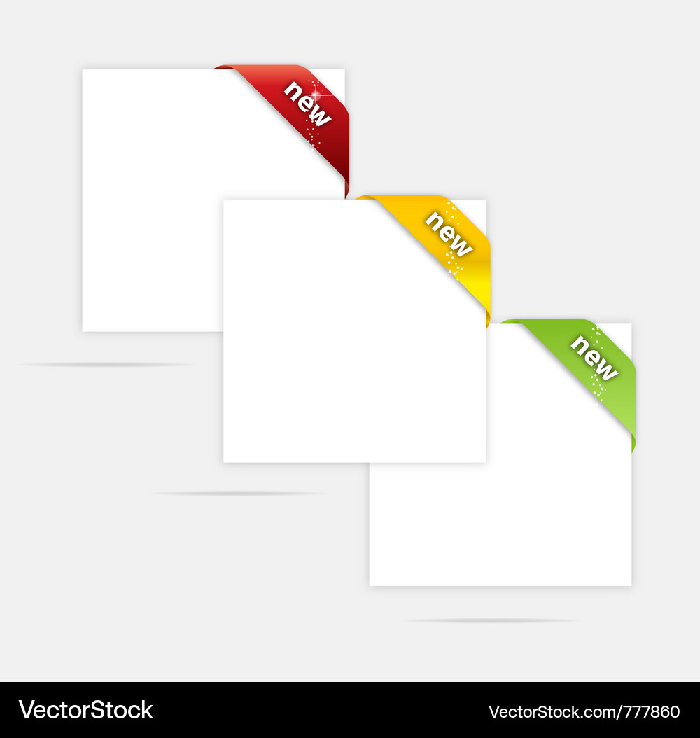 Web paper blank set Vector Image