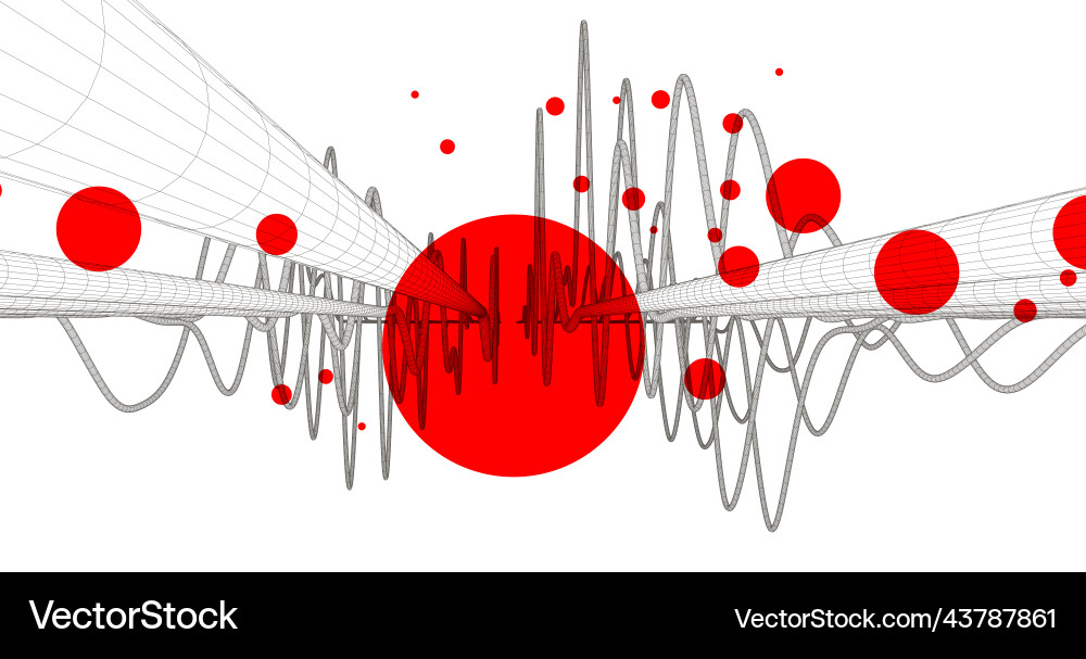 Abstract background with a wireframe dynamic Abstract background with a wireframe dynamic vector image