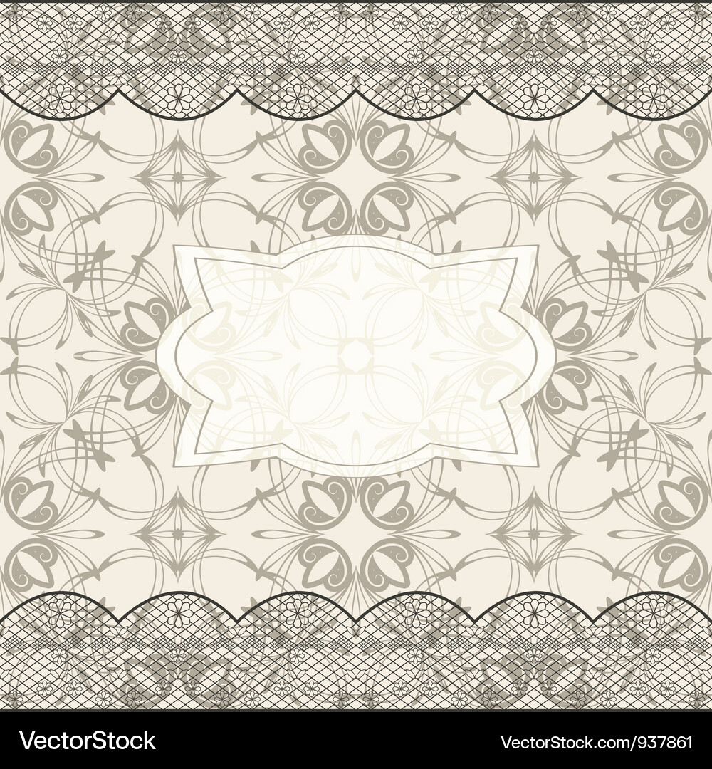 Background with seamless pattern lacy borders Vector Image