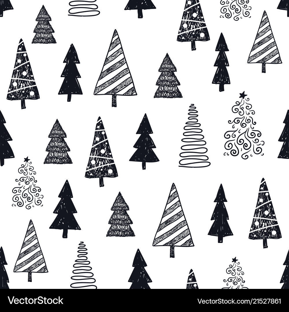 Hand drawn year winter Vector Image