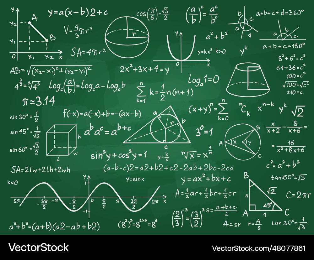 Math theory mathematics calculus on class Math theory mathematics calculus on class Vector Image