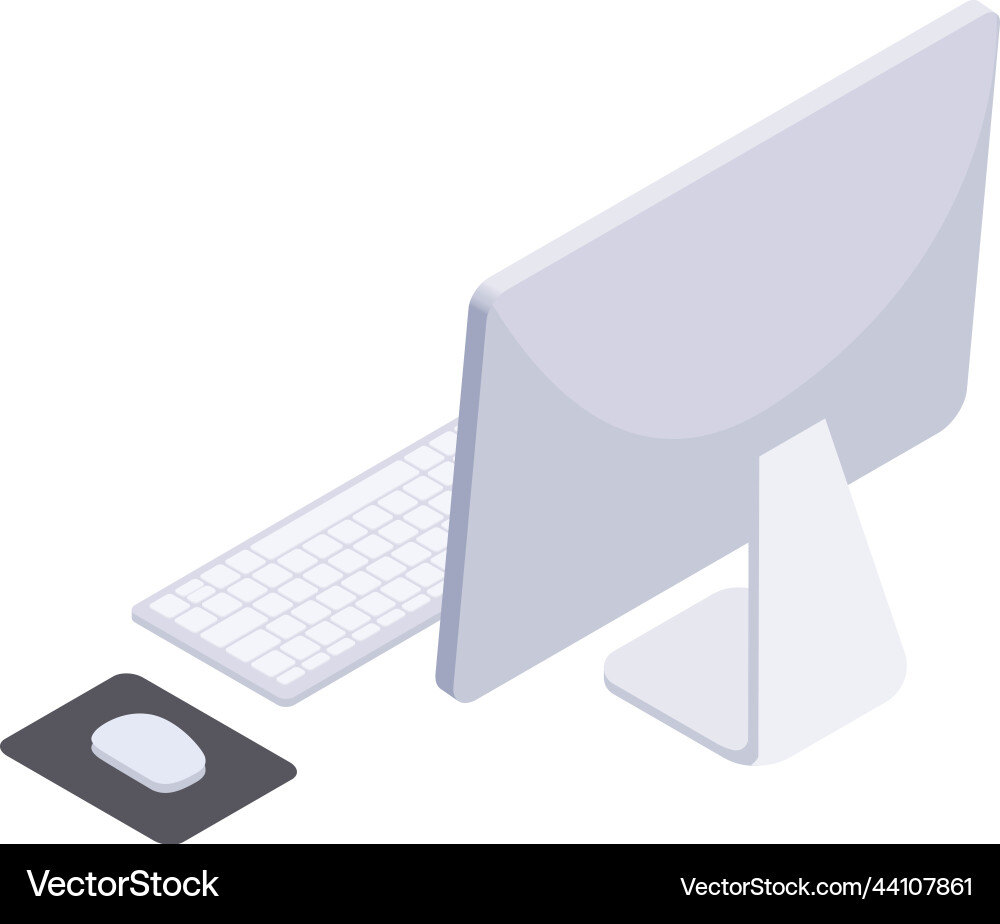 Modern Computer Isometric View vector image