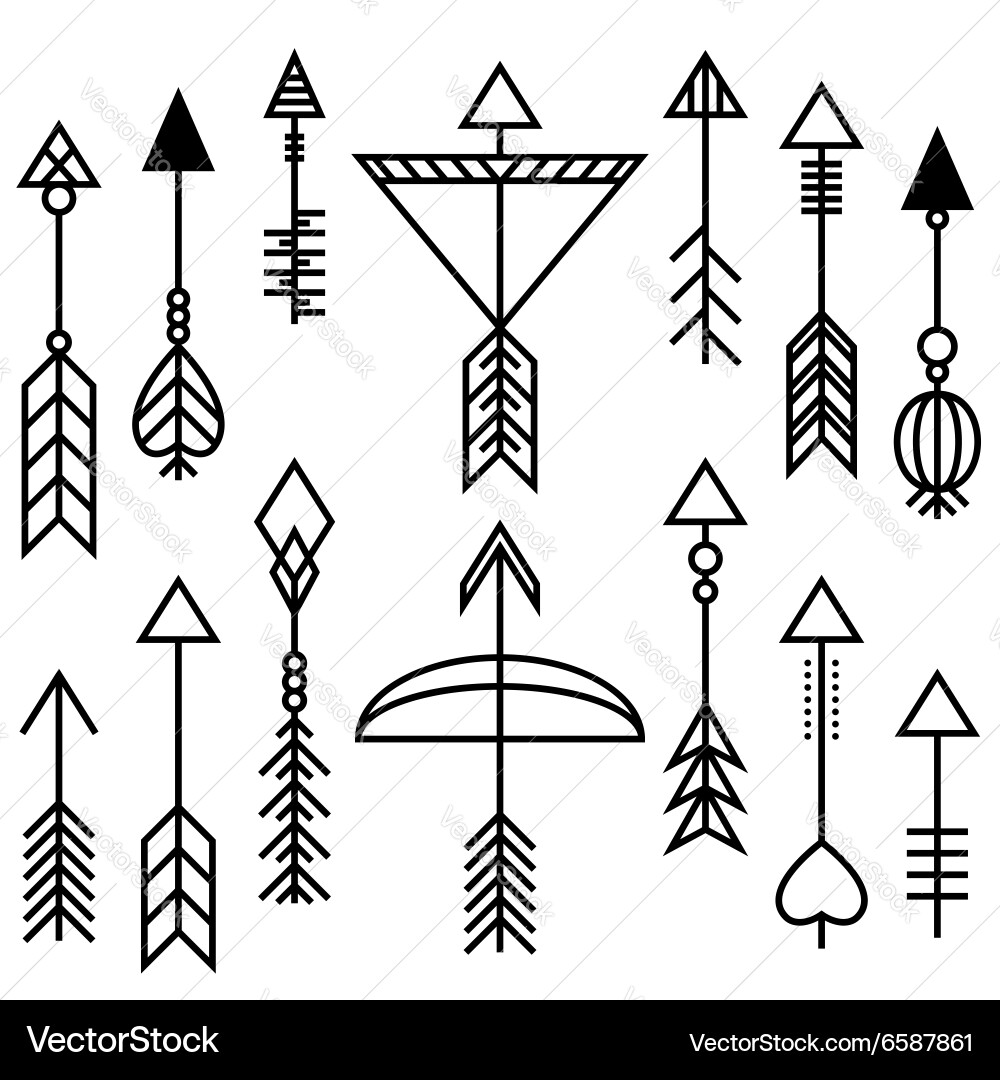 Native Arrow & Bow Set vector image