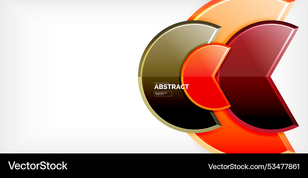 Trendy round shapes with triangular angle design Vector Image