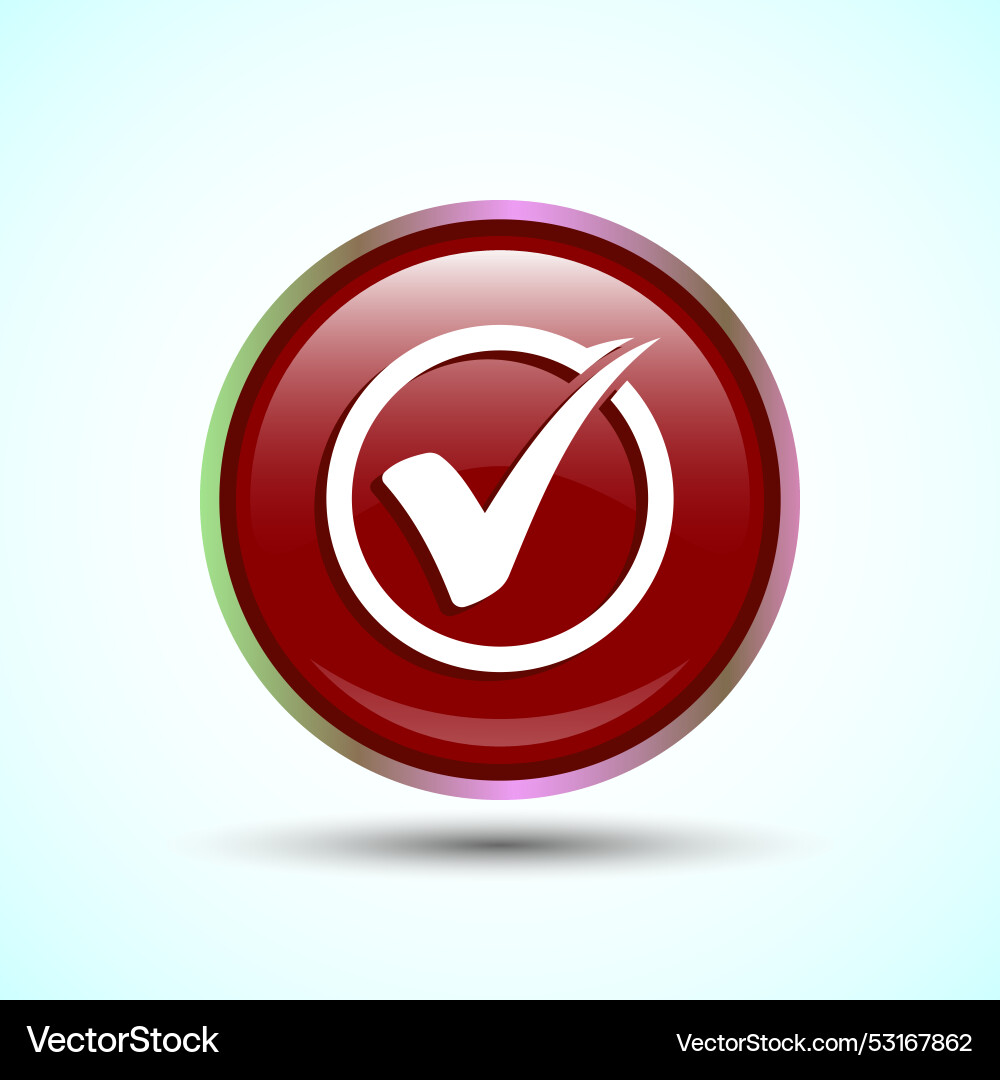 Check mark icon button set design tick symbol Check mark icon button set design tick symbol Vector Image