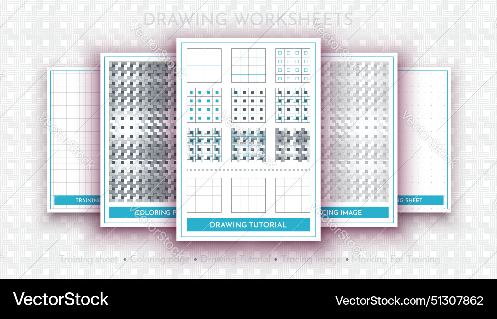 How to draw a pattern step by drawing vector image