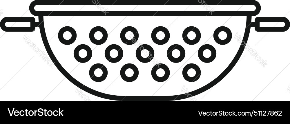 Preparation object colander icon outline Preparation object colander icon outline Vector Image