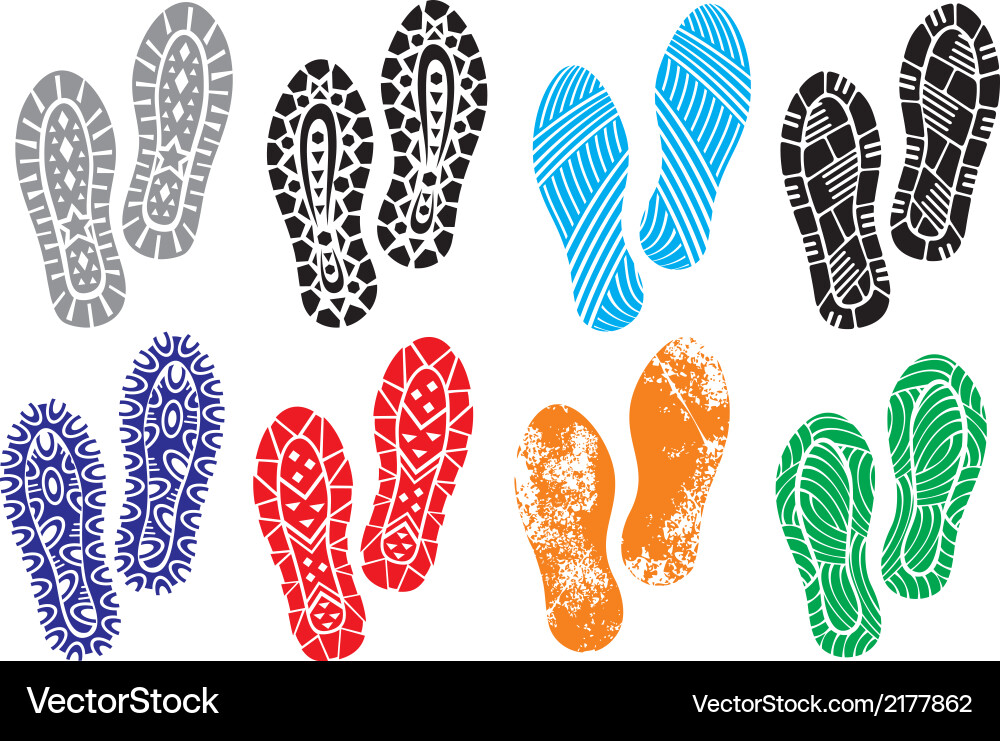 Shoe Sole Prints & Patterns Vector Image