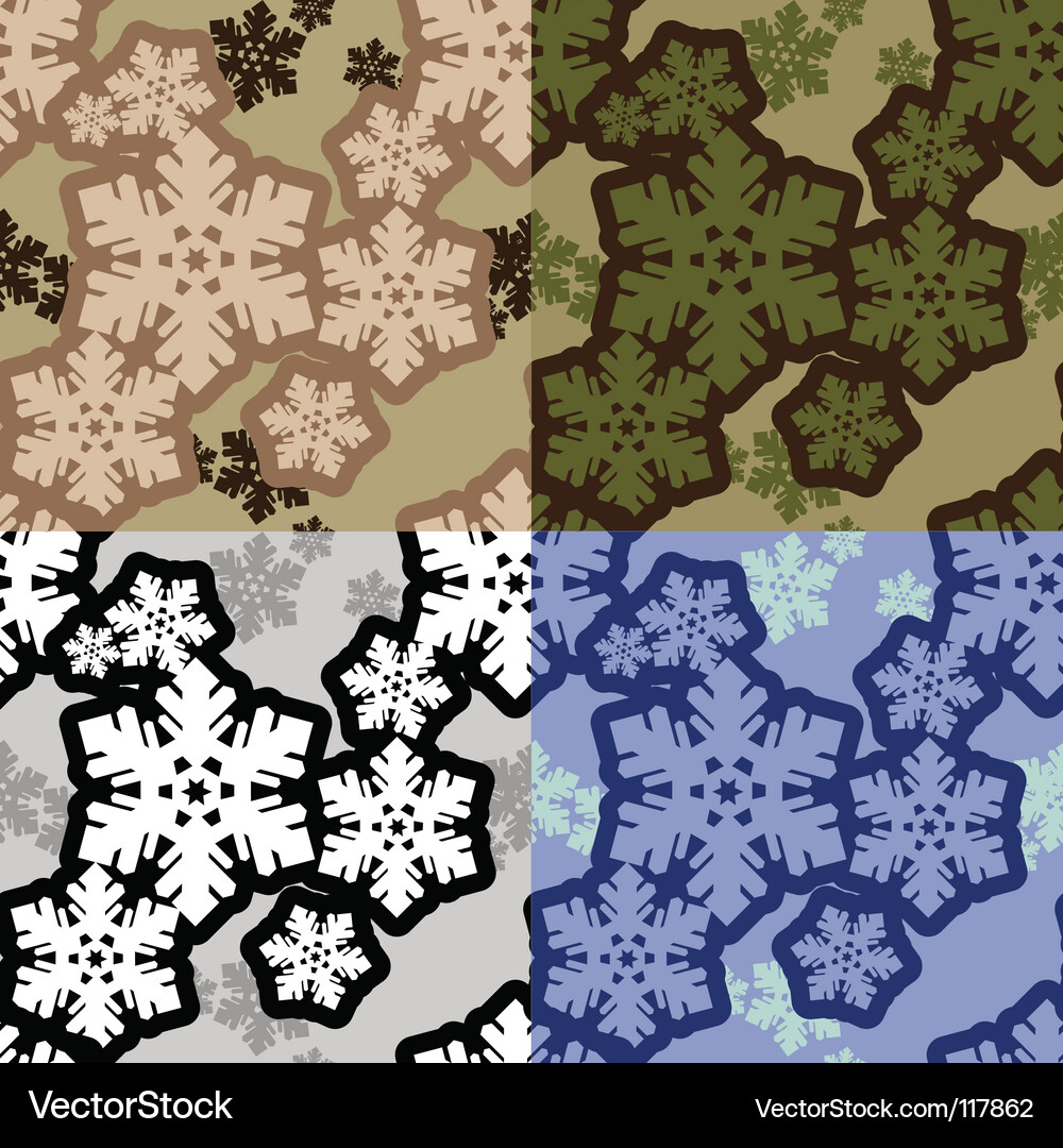 Snowflake Camouflage Pattern Vector Image