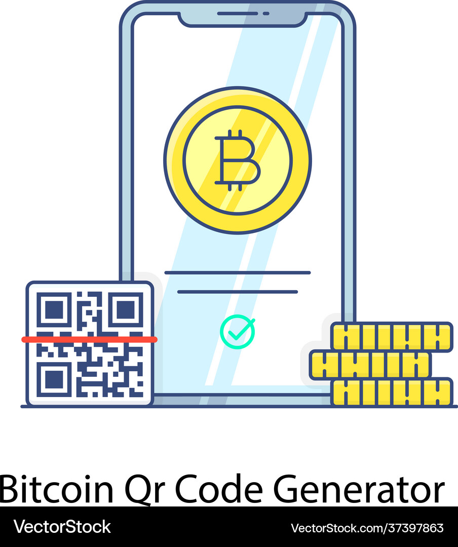 Bitcoin qr code generator – Royalty-Free Vector | VectorStock