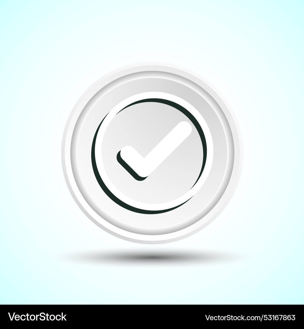 Check mark icon button set design tick symbol Check mark icon button set design tick symbol Vector Image