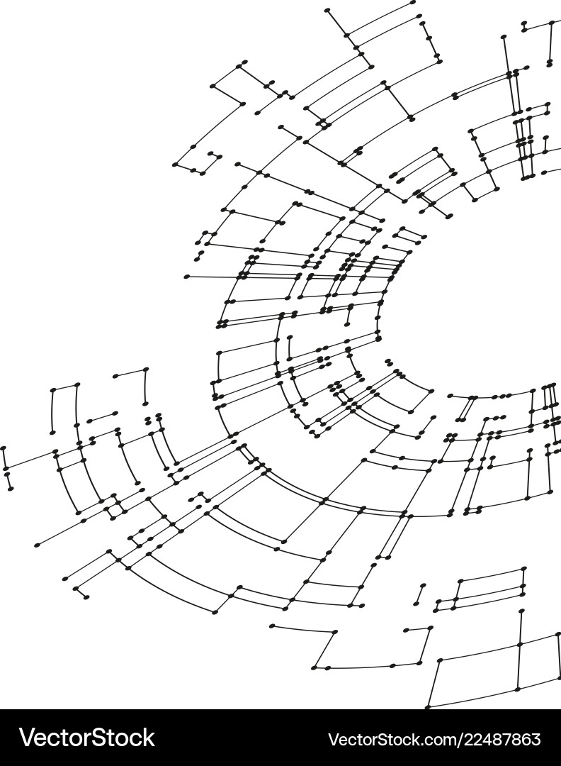 Connecting lines and dots on white background Connecting lines and dots on white background vector image