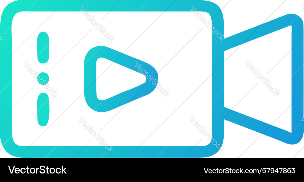 Dynamic Play Button Camera Icon Vector Image