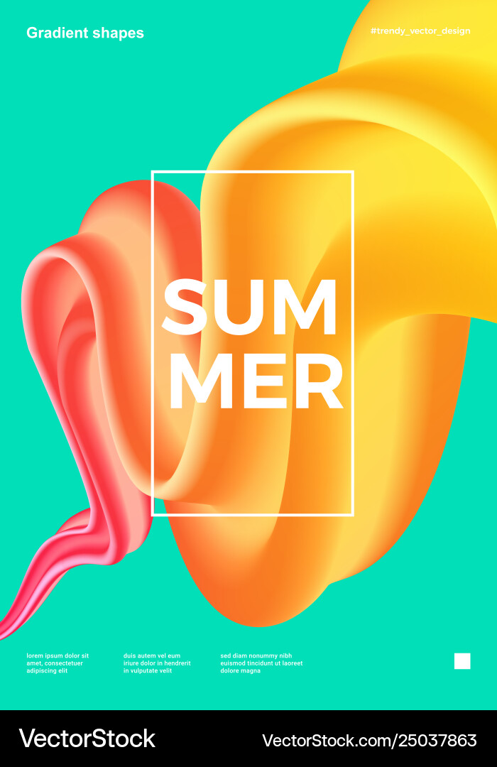 Fluid Gradient Abstract Shapes vector image