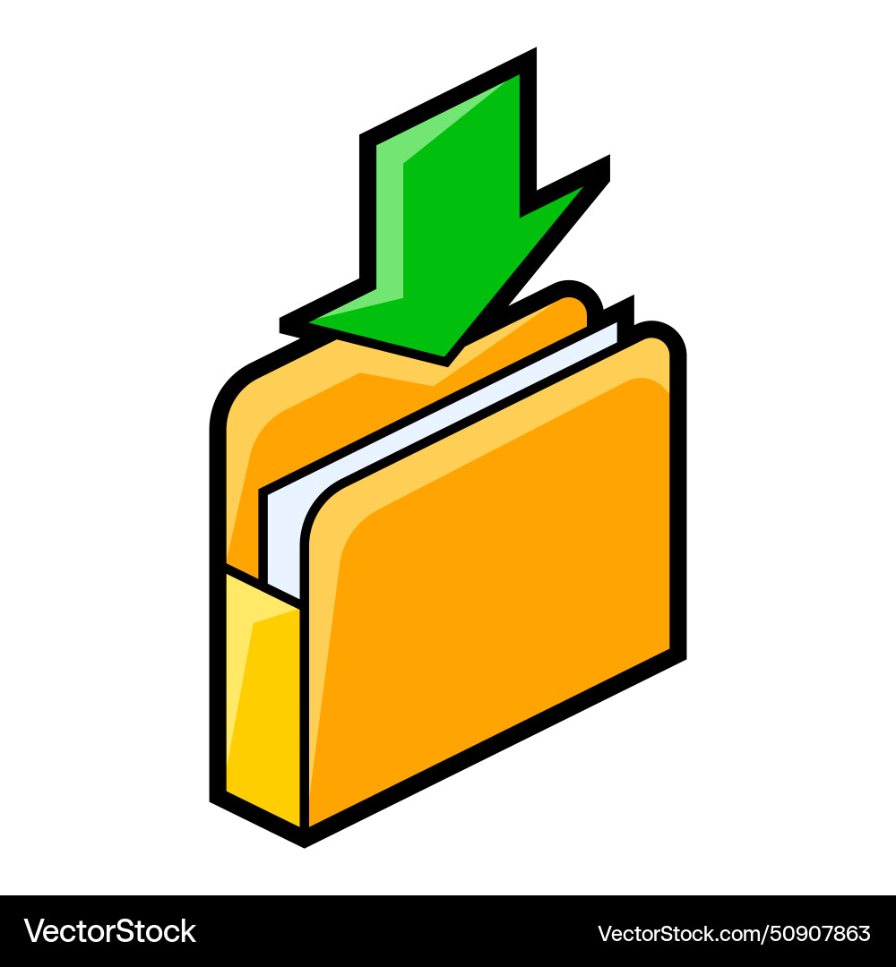 Folder for paper icon in isometry uploading Folder for paper icon in isometry uploading vector image