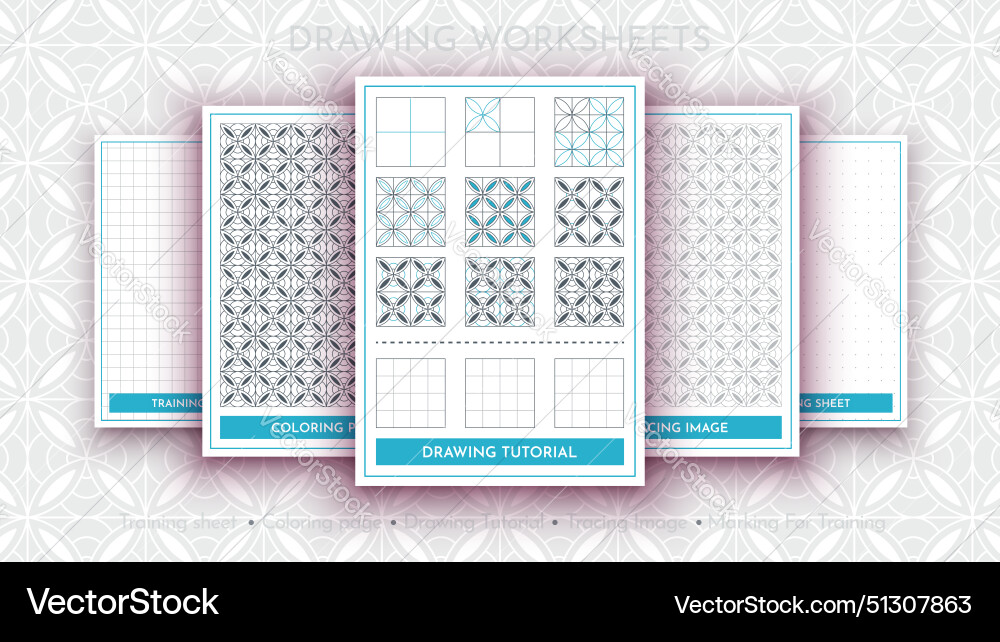 How to draw a pattern step by drawing vector image