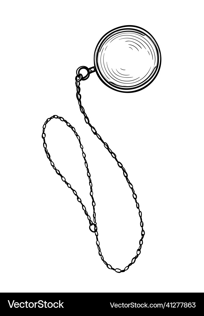 Monocle ink sketch vector image