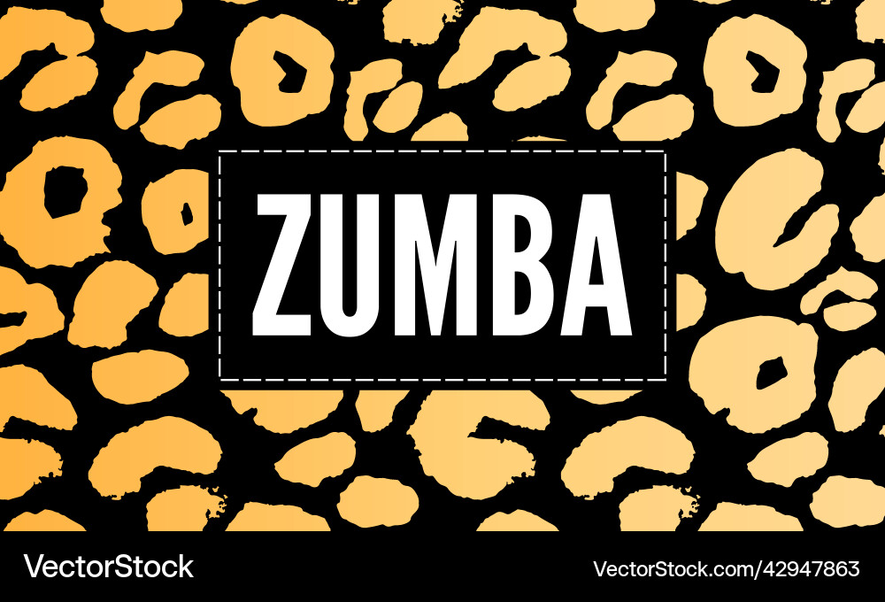 Slogan zumba dance studio multicolor sliced word Vector Image