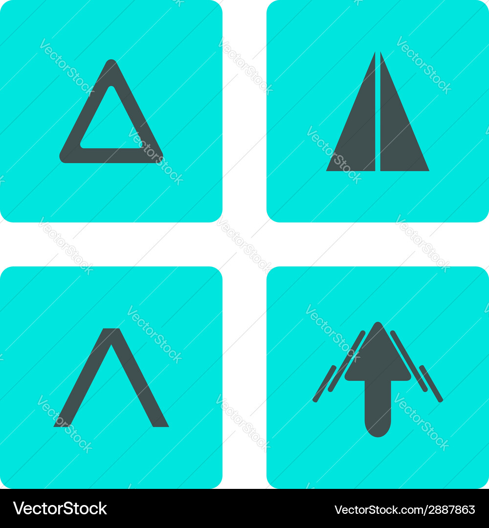 Top buttons set Vector Image