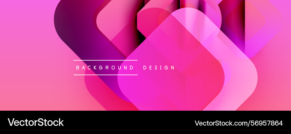 Abstract pink design features overlapping shapes vector image