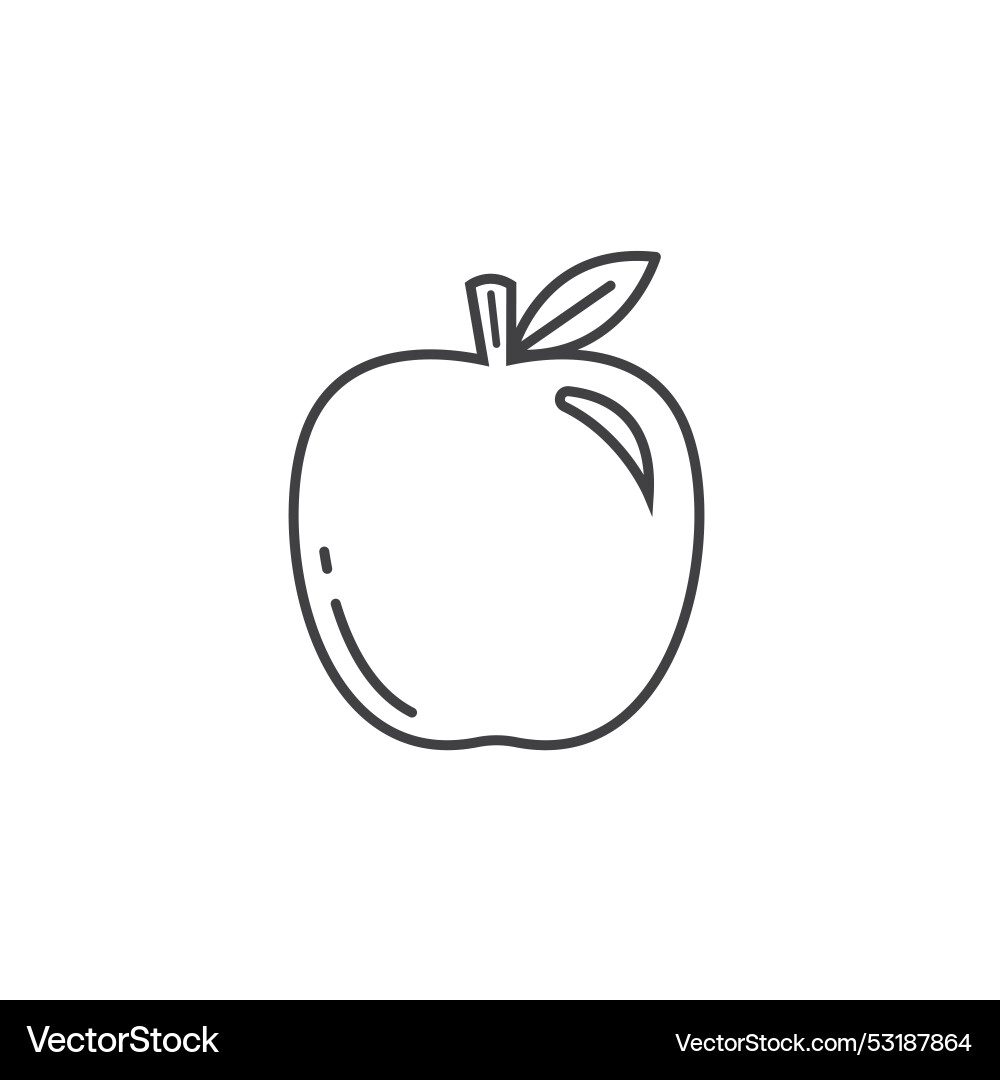 Apple icon line element design template Vector Image