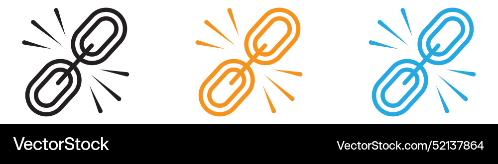 Backlink logo set collection for web app ui Vector Image