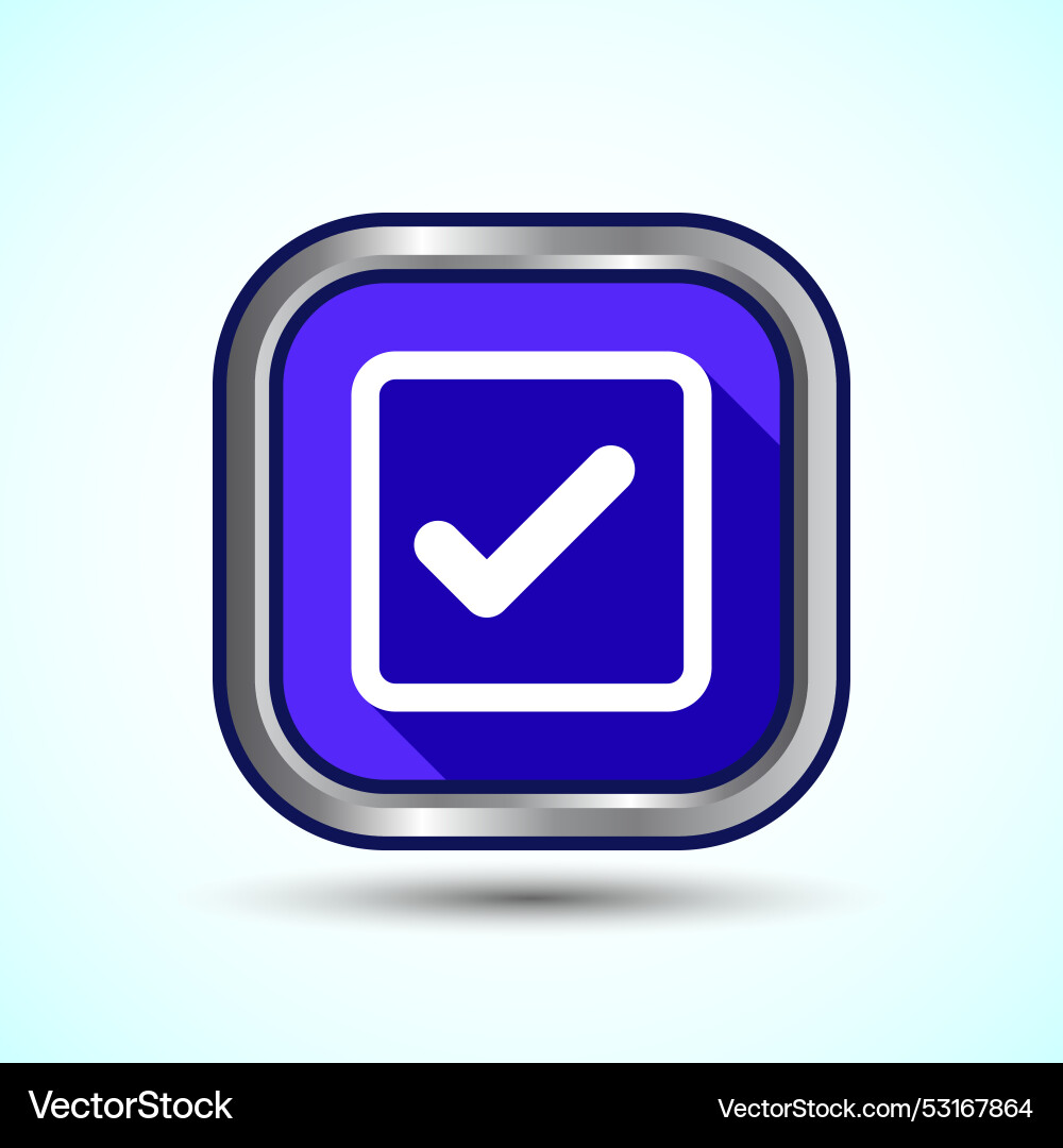 Check mark icon button set design tick symbol Vector Image
