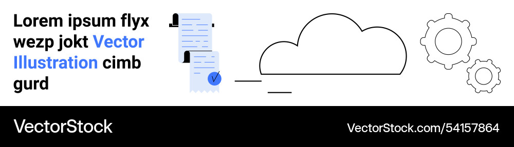 Cloud computing concept with documents Cloud computing concept with documents vector image