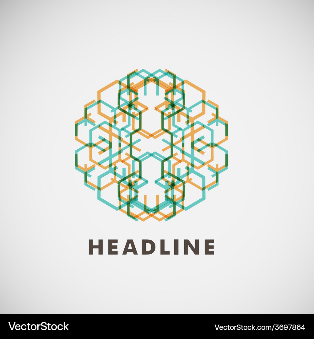 Colored broken lines on a light background Vector Image