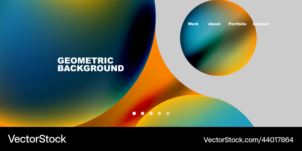Flowing gradient colors and round elements Flowing gradient colors and round elements vector image