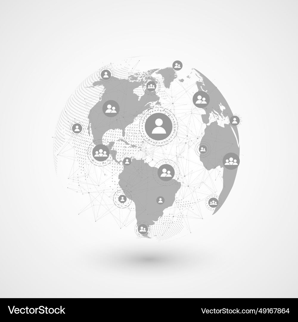 Global network connection concept big data Global network connection concept big data vector image