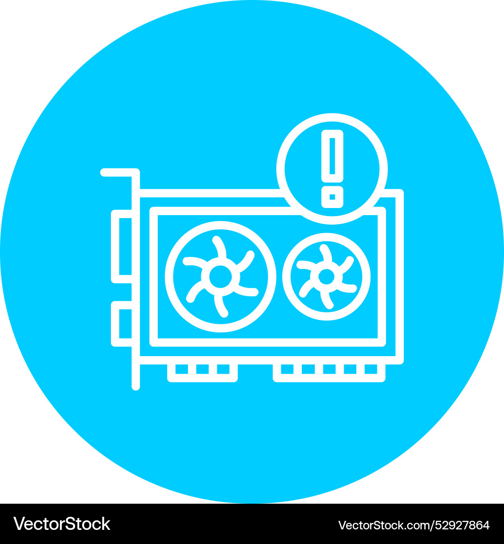 Gpu error icon design vector image