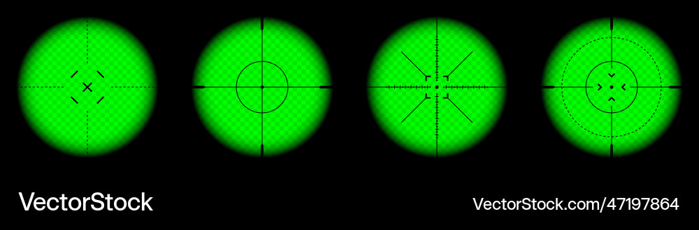 Verschiedene Waffen Nacht Sehenswürdigkeiten Schniper Gewehr optisch Verschiedene Waffen Nacht Sehenswürdigkeiten Schniper Gewehr optisch vektorbild
