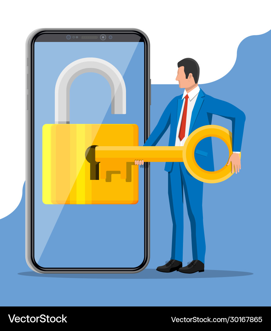 Hacker Accessing Smartphone vector image