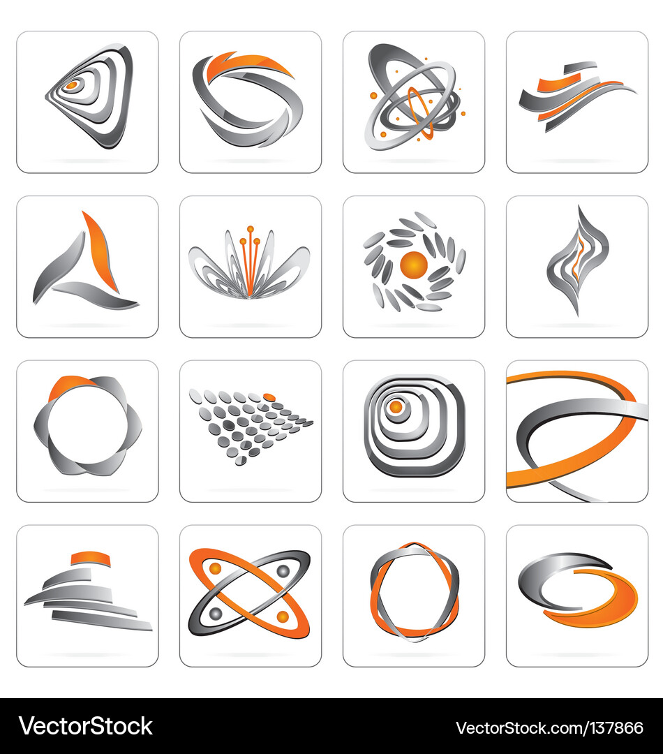 Circular Icon Set Vector Image