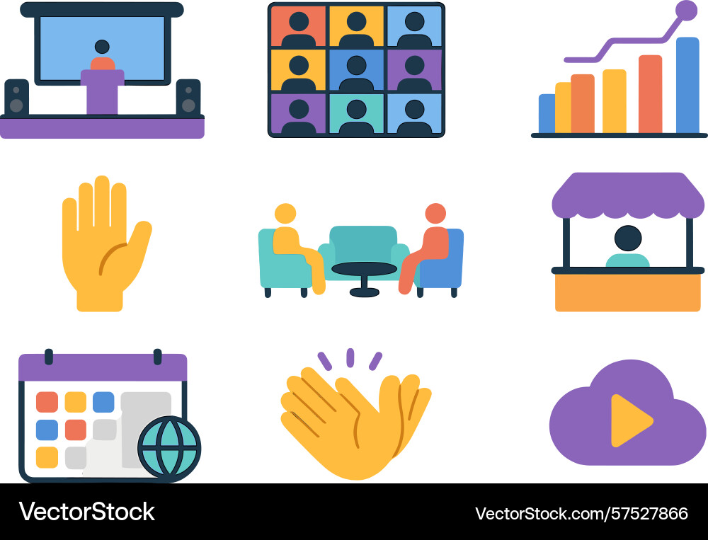 Digital event key components like Digital event key components like vector image
