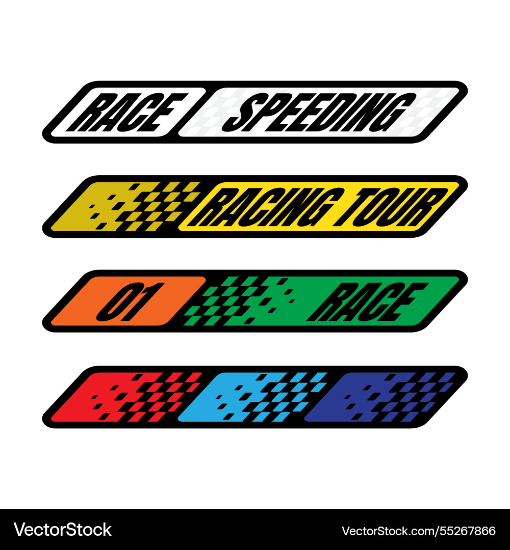 Racing design element lines Racing design element lines vector image