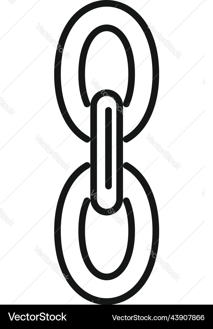 Technology chain icon outline web link Technology chain icon outline web link vector image