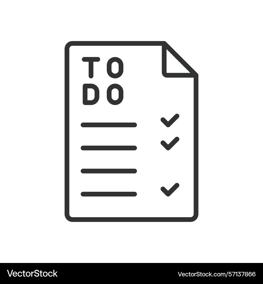 To-do list icon in line design Vector Image