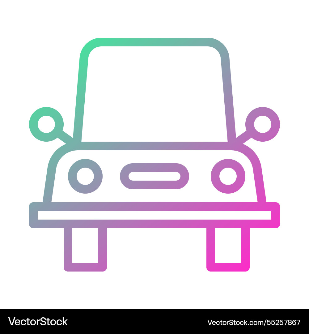 A simple gradient icon of car front view vehicle vector image
