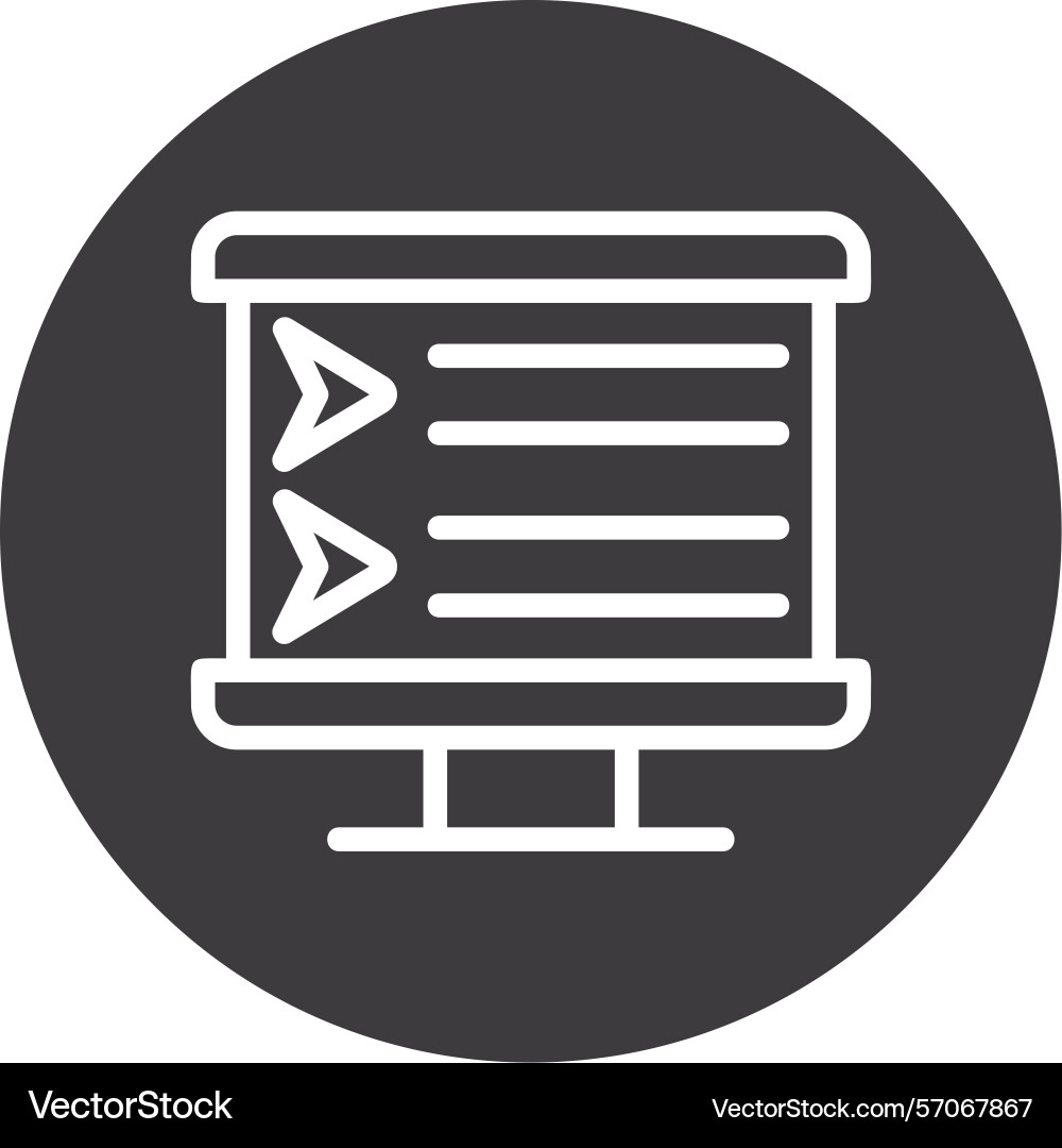 Bullet points line circle style icon design Vector Image